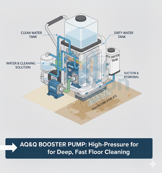 Einsatz von AQ&Q-Pumpen in Bodenreinigungsmaschinen